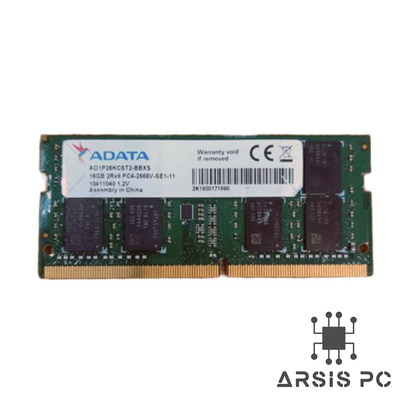 رم لپ‌تاپ ADATA DDR4 16GB 2666 (21328‬)استوک