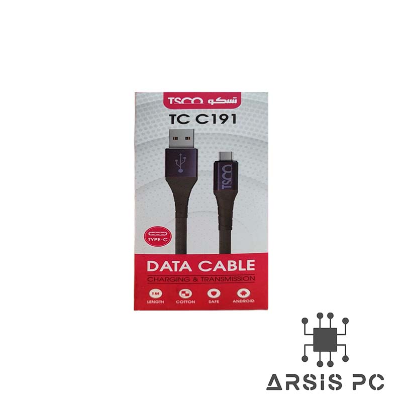 کابل شارژ و دیتا Type-C تسکو مدل TC C191