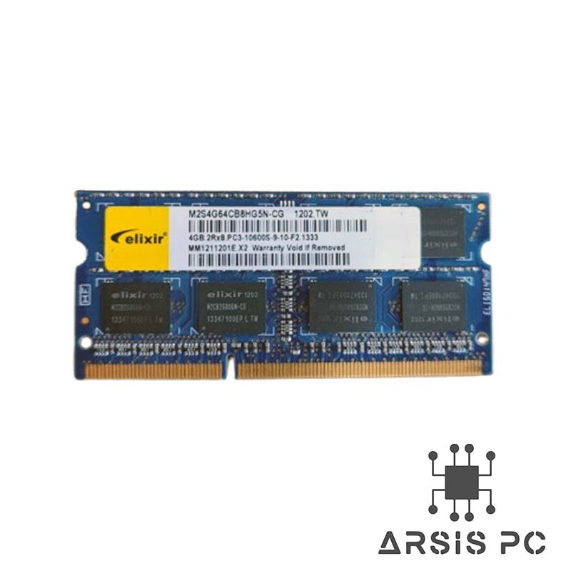 رم لپ‌تاپ Elixir 4GB DDR3 1333MHz PC3-10600S
