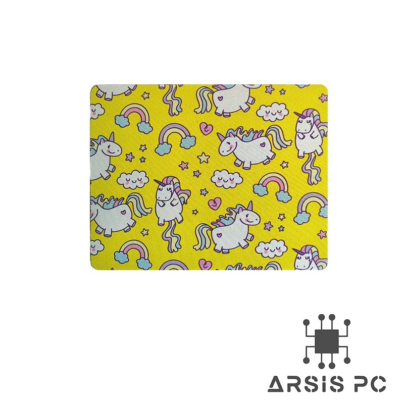 ماوس پد فانتزی طرح یونیکورن و رنگین‌کمان